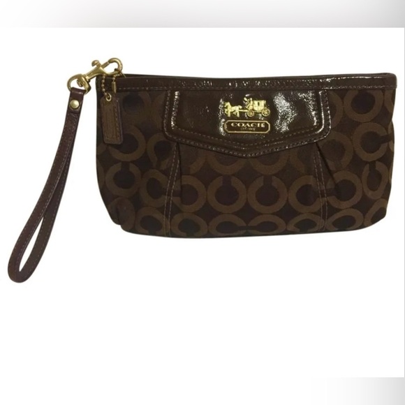 Coach vintage CC signature print wristlet